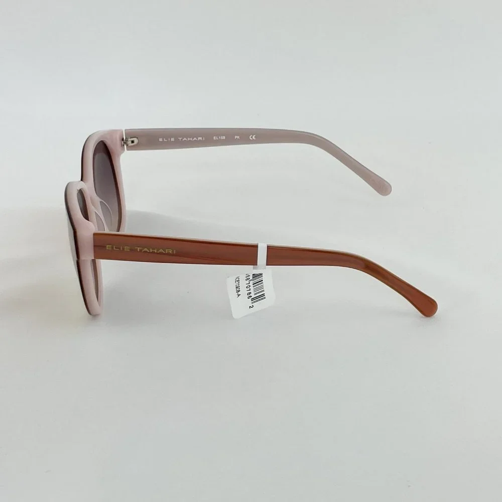 Elie Tahari Brown & Pink Cat Eye Mirrored Sunglasses MSRP $175